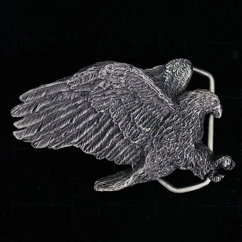Vintage 1980 collectible American Eagle pewter belt Indiana Metal Craft